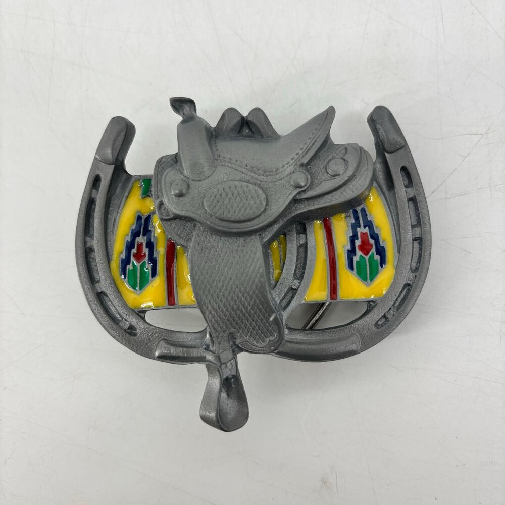Western Belt Buckle Saddle Horse Shoe Southwestern Great American